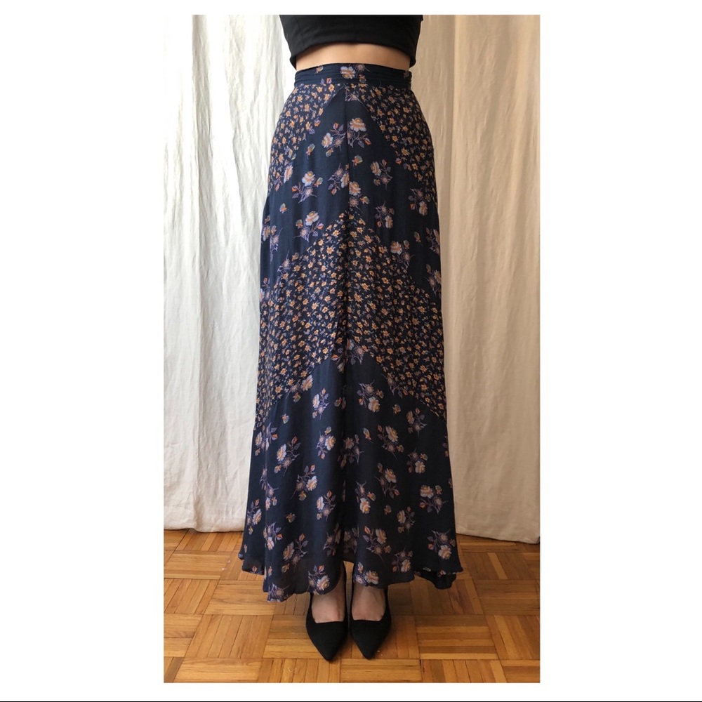 Blue Floral Skirt -Urban Outfitters-
